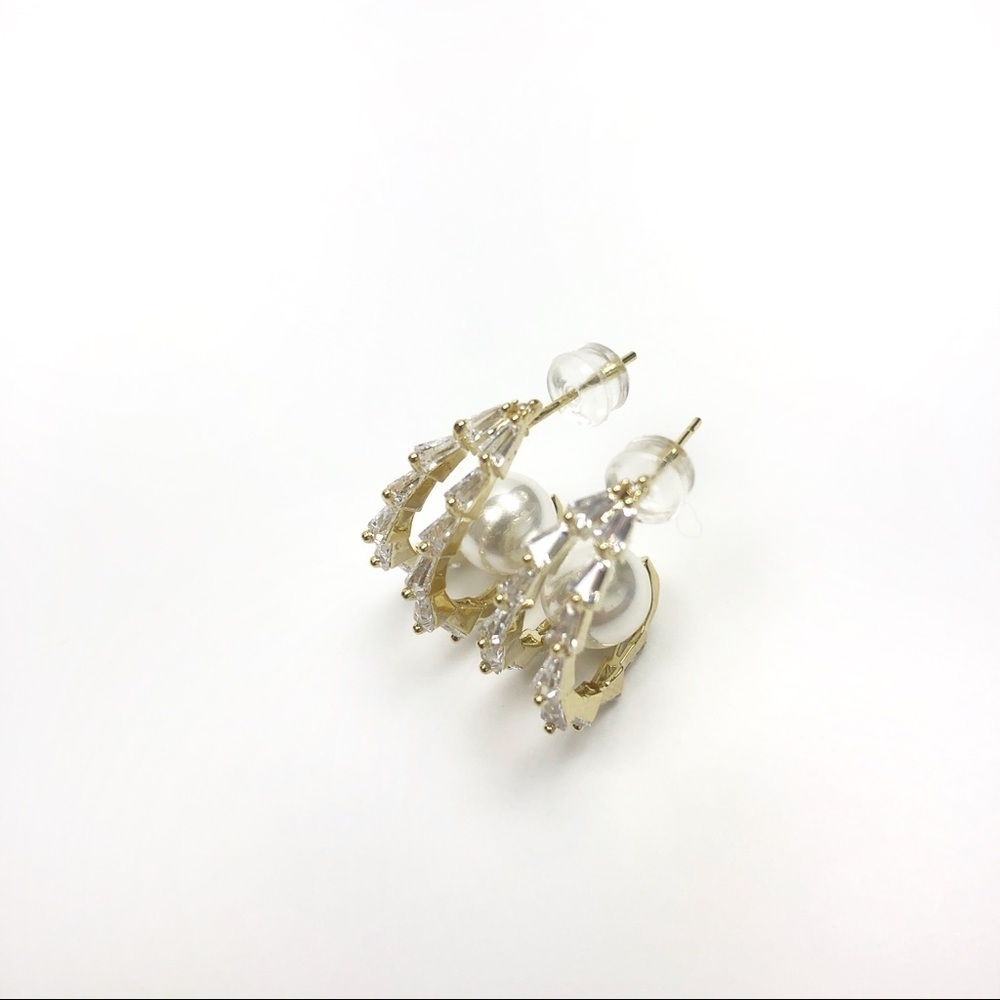 NEW 925 Silver Gold Plated Precious Stones Pearl
